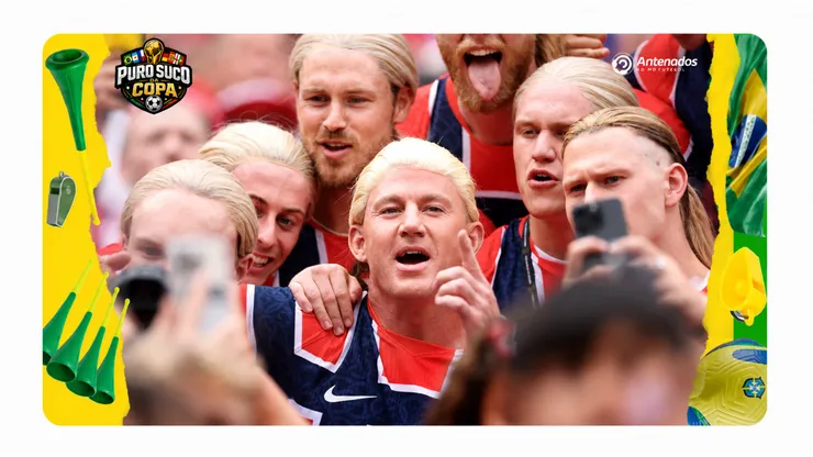 Channing Tatum vira 'sósia' de Haaland na Copa. Foto: Justin Setterfield/Getty Images