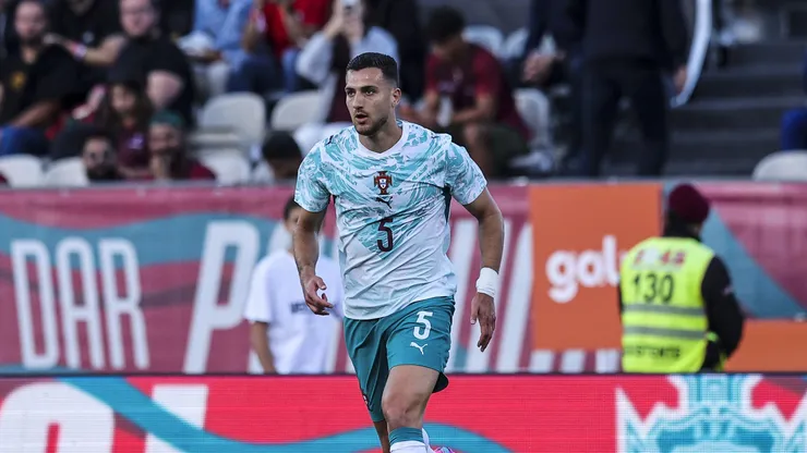 LISBON, PORTUGAL - JUNE 6: Diogo Dalot of Portugal during the international friendly match between Portugal and Chile at Estadio Nacional do Jamor on June 6, 2026 in Lisbon, Portugal. (Photo by Carlos Rodrigues/Getty Images)