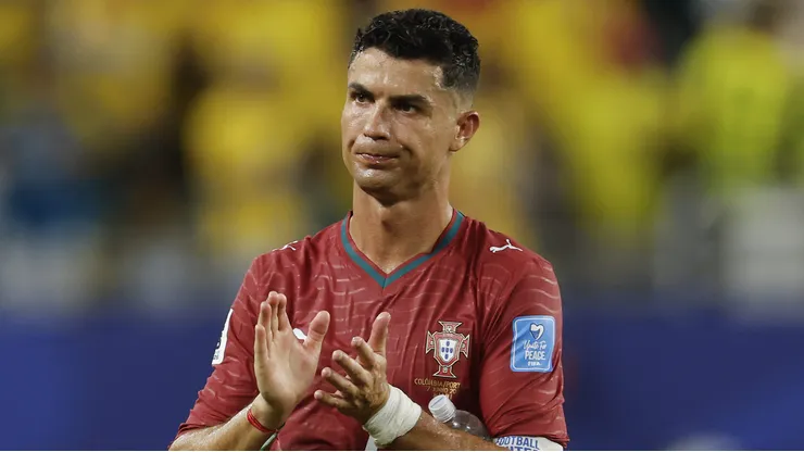 Cristiano Ronaldo durante confronto contra a Colômbia na Copa do Mundo de 2026.