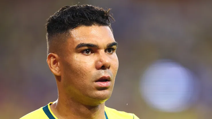 Casemiro #5 (Brasil) observa durante a partida contra a Escócia pela Copa do Mundo de 2026, em Miami. (Foto: Megan Briggs/Getty Images)