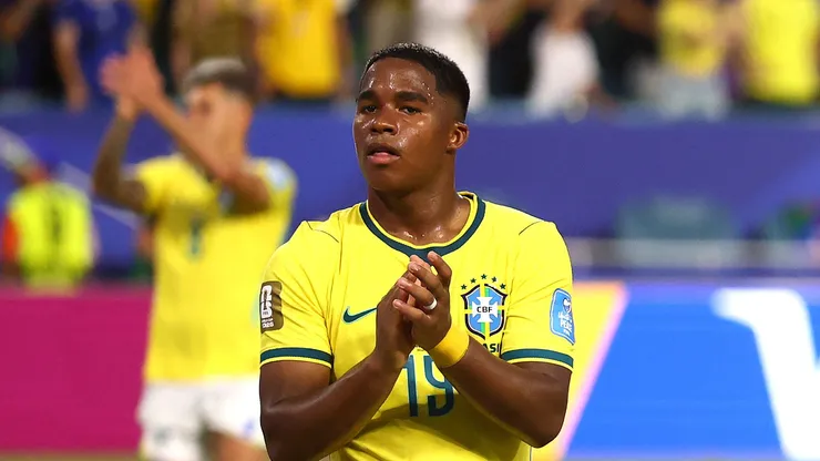 Endrick, do Brasil, após partida na Copa do Mundo 2026. Foto: Megan Briggs/Getty Images
