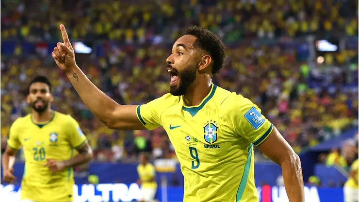 Matheus Cunha, jogador do Brasil, em jogo da Copa do Mundo 2026. Foto: Robert Cianflone/Getty Images