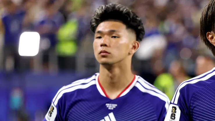 Kioto Shiogai durante confronto contra a Suécia na Copa do Mundo de 2026.