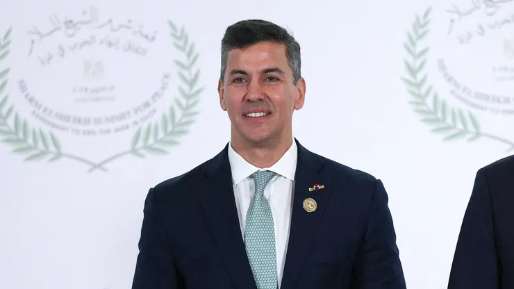 Santiago Pena, presidente do Paraguai. Foto: Suzanne Plunkett - Pool / Getty Images