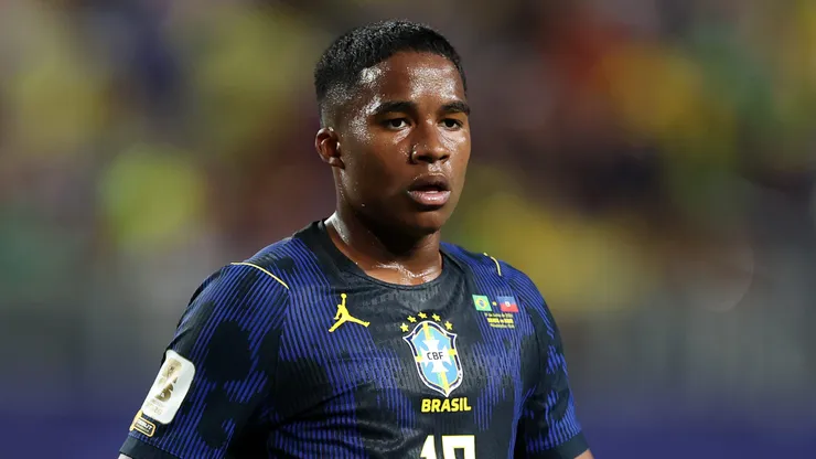 Endrick durante confronto contra Haiti na Copa do Mundo de 2026.