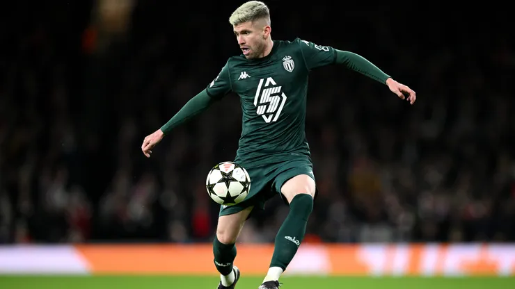 Caio Henrique of AS Monaco during the UEFA Champions League 2024/25 League Phase MD6 match between Arsenal FC and AS Monaco at Emirates Stadium on December 11, 2024 in London, England.
