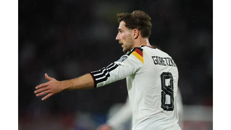 LUXEMBOURG, LUXEMBOURG - NOVEMBER 14: Leon Goretzka of Germany reacts during the FIFA World Cup 2026 qualifier match between Luxembourg and Germany at on November 14, 2025 in Luxembourg, Luxembourg. (Photo by Alex Grimm/Getty Images)