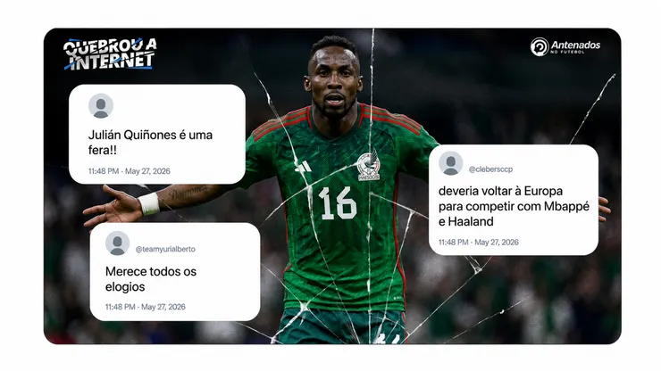 Julián Quiñones, do México, quebra a internet na Copa. Foto: David Ramos/Getty Images