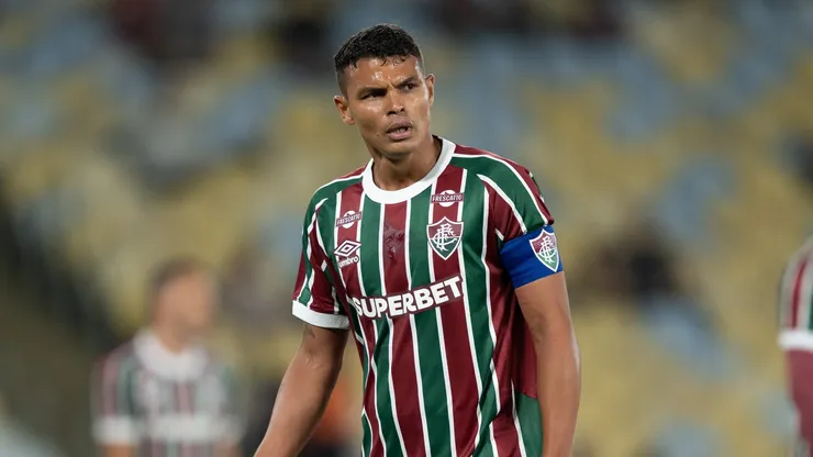 Thiago Silva jogador do Fluminense durante partida contra o Ceara no estadio Maracana pelo campeonato Brasileiro A 2025. Foto: Jorge Rodrigues/AGIF