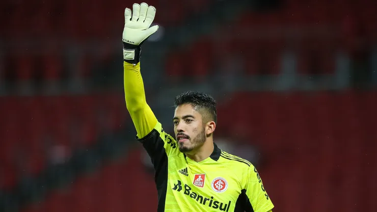 Daniel goleiro do Internacional durante partida contra o Independiente Medellin no estadio Beira-Rio pelo campeonato Copa Sul-Americana 2022.