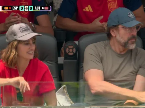 Penélope Cruz e Javier Bardem assistiram Espanha e Áustria