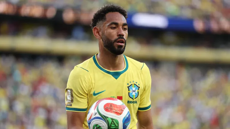 Matheus Cunha, jogador do Brasil, na Copa do Mundo de 2026. Foto: Darrian Traynor/Getty Images