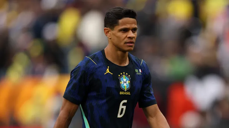 Douglas Santos, jogador do Brasil, em amistoso. Foto: Maddie Meyer/Getty Images