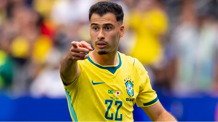 Martinelli durante amistoso da Seleção Brasileira.