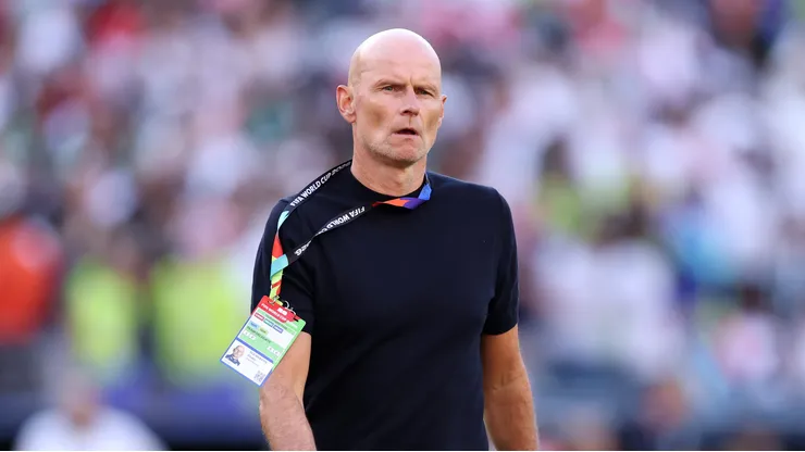 FOXBOROUGH, MASSACHUSETTS - JUNE 16: Stale Solbakken, Head Coach of Norway during the FIFA World Cup 2026 Group I match between IR Iran and Norway at Boston Stadium on June 16, 2026 in Foxborough, Massachusetts. (Photo by Justin Setterfield/Getty Images)
