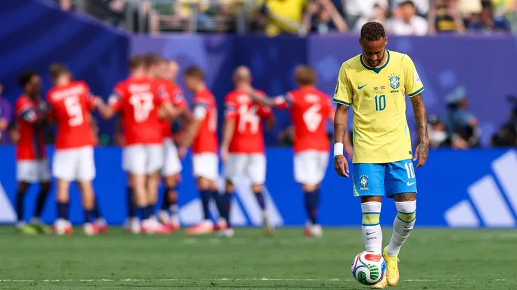 Neymar em Brasil x Noruega pela Copa do Mundo 2026. Foto: Buda Mendes/Getty Images