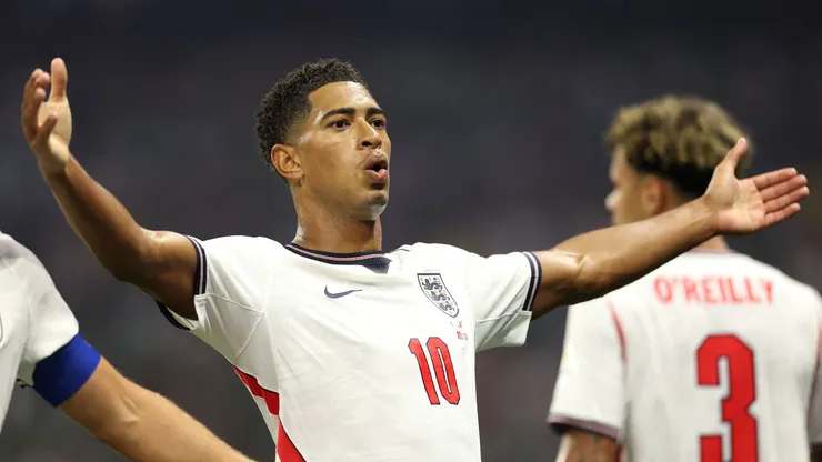 Bellingham em México x Inglaterra pela Copa do Mundo 2026. Foto: Michael Steele/Getty Images