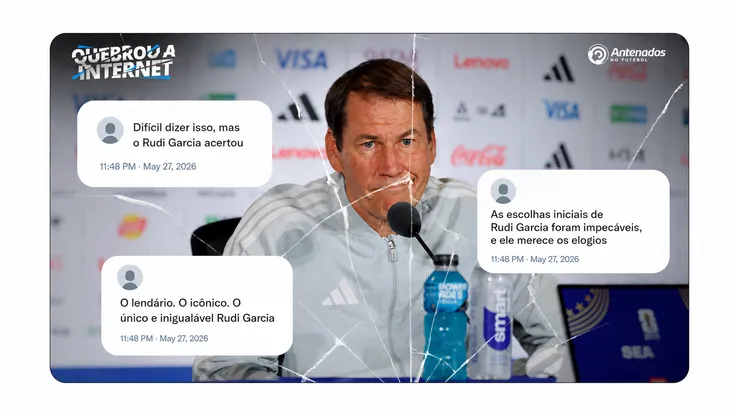 Rudi Garcia durante entrevista coletiva na Copa do Mundo.