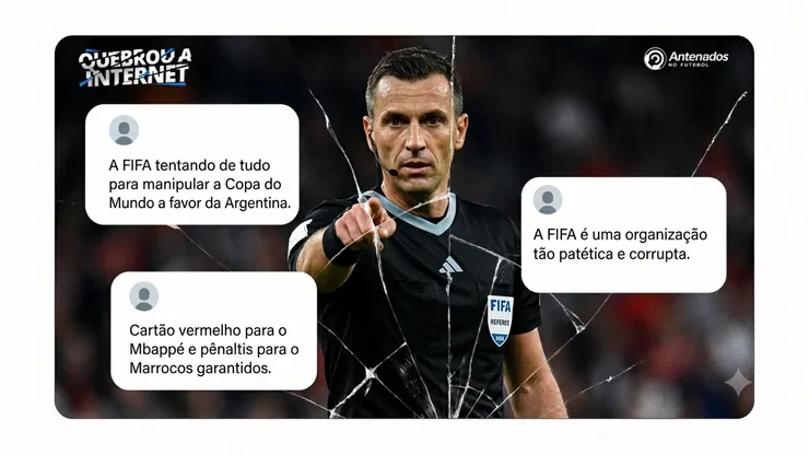 Referee Facundo Tello gestures during the FIFA World Cup 2026 Group A match between South Africa and Korea Republic at Monterrey Stadium on June 24, 2026 in Guadalupe, Mexico. (Photo by Luke Hales/Getty Images)