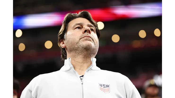 ATLANTA, GEORGIA - MARCH 31: Mauricio Pochettino looks on prior to the international friendly match between United States and Portugal at Mercedes-Benz Stadium on March 31, 2026 in Atlanta, Georgia. (Photo by Jared C. Tilton/Getty Images)
