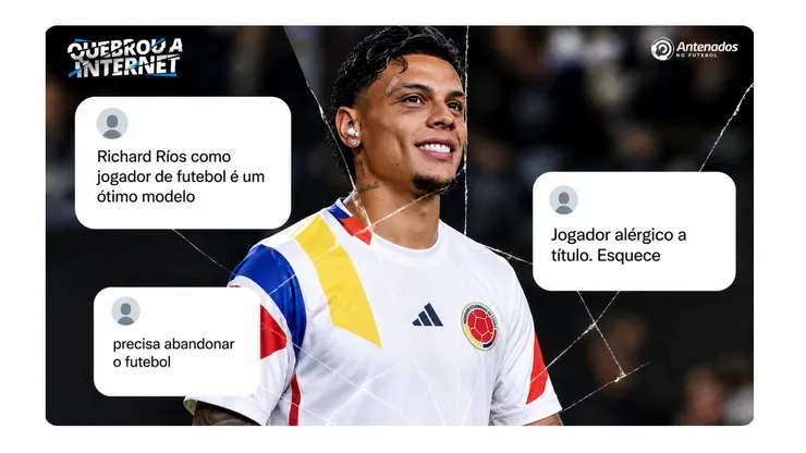 Richard Ríos quebrou a internet ao entrar em Suíça x Colômbia. Foto: Carl Recine/Getty Images
