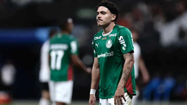 Mauricio jogador do Palmeiras durante partida contra o Corinthians no estadio Arena Corinthians pelo campeonato Paulista 2026.