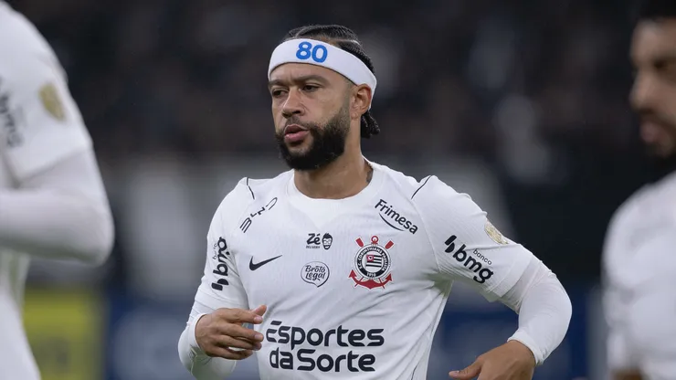 Memphis Depay jogador do Corinthians durante partida contra o Platense no estadio Arena Corinthians pelo campeonato Copa Libertadores 2026. Foto: Ettore Chiereguini/AGIF