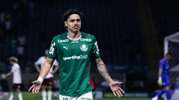 Mauricio jogador do Palmeiras durante partida contra o Fluminense no estadio Arena Barueri pelo campeonato Brasileiro A 2026.
