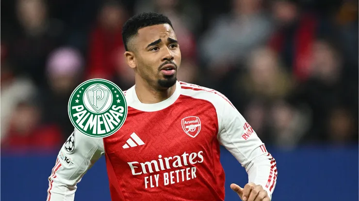 Gabriel Jesus (Arsenal) em ação contra o Bayer Leverkusen no jogo de ida das oitavas de final da Champions League (Foto: Stuart Franklin/Getty Images)