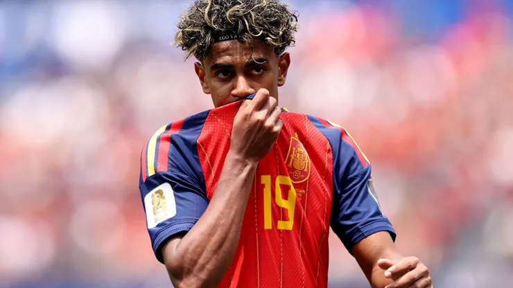 Yamal em Espanha x Bélgica pela Copa do Mundo 2026. Foto: Carl Recine/Getty Images