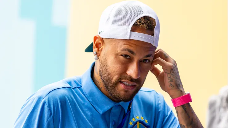 Neymar Jr jogador do Brasil durante chegada da equipe para partida contra o Noruega no estadio MetLife Stadium pelo campeonato Copa Do Mundo 2026. Foto: Rodolfo Buhrer/AGIF