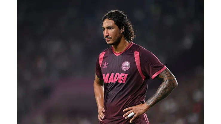 BUENOS AIRES, ARGENTINA - MARCH 04: Jose Canale of Lanus reacts during a Torneo Apertura 2026 match between Lanus and Boca Juniors at Estadio Ciudad de Lanús Néstor Díaz Pérez on March 04, 2026 in Buenos Aires, Argentina. (Photo by Rodrigo Valle/Getty Images)