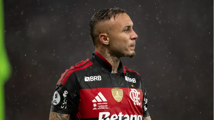 Everton Cebolinha jogador do Flamengo durante partida contra o Lanus no estadio Maracana pelo campeonato [COMPETICAO]. Foto: Jorge Rodrigues/AGIF