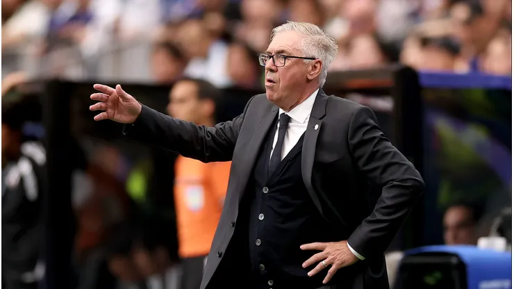 HOUSTON, TEXAS - JUNE 29: Carlo Ancelotti, Head Coach of Brazil, reacts during the FIFA World Cup 2026 Round Of 32 match between Brazil and Japan at Houston Stadium on June 29, 2026 in Houston, Texas. (Photo by Lars Baron/Getty Images)