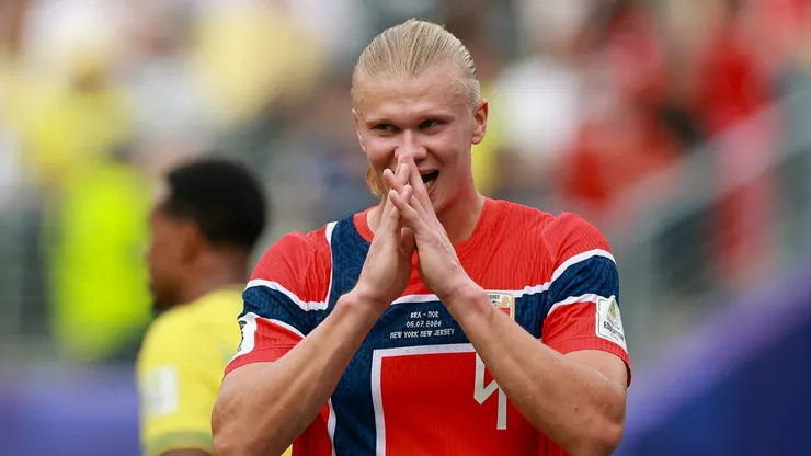 Haaland, atacante da Noruega. Foto: Elsa/Getty Images