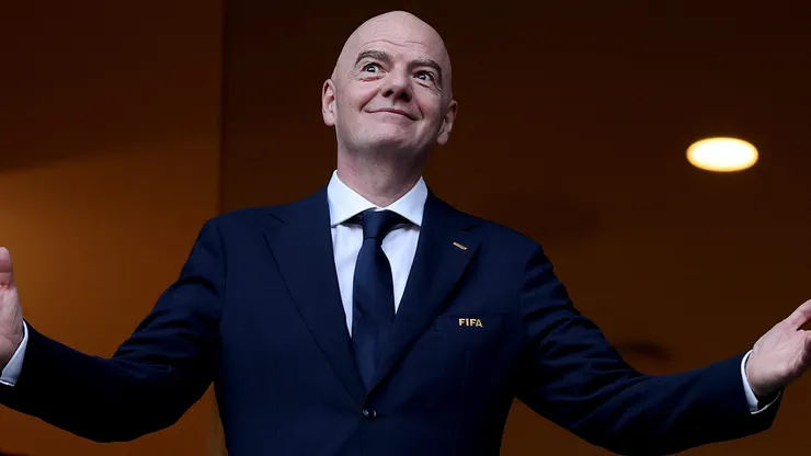Infantino durante partida entre Holanda e Marrocos na Copa do Mundo de 2026.