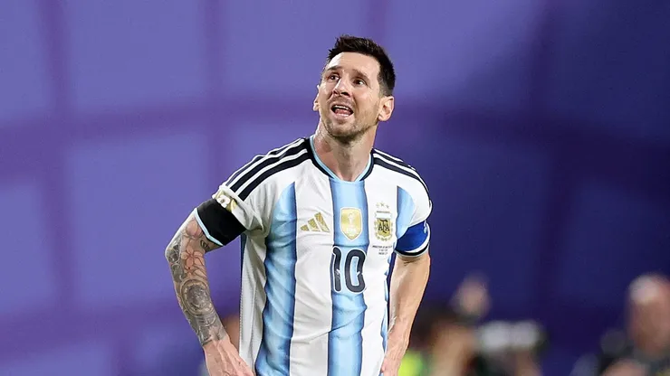 KANSAS CITY, MISSOURI - JULY 11: Lionel Messi #10 of Argentina during the FIFA World Cup 2026 Quarter Final match between Argentina and Switzerland at Kansas City Stadium on July 11, 2026 in Kansas City, Missouri. (Photo by Carl Recine/Getty Images)