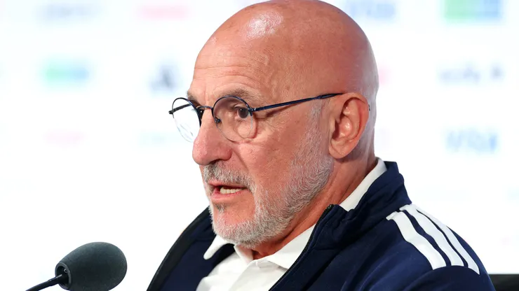 De La Fuente durante entrevista coletiva na Copa do Mundo de 2026.
