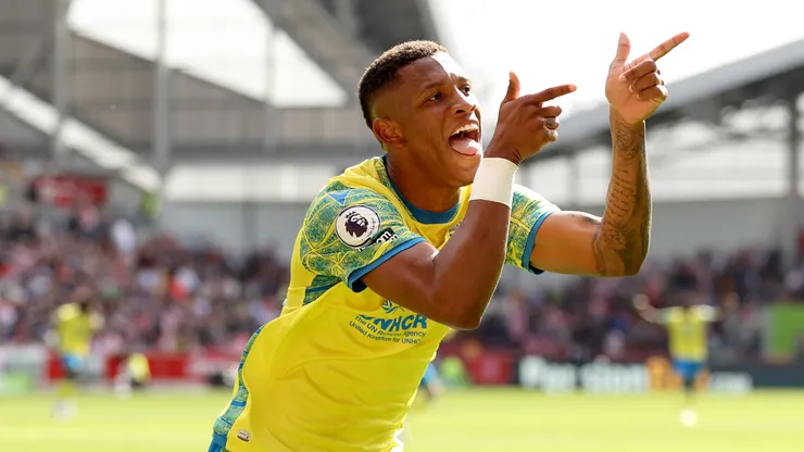 Danilo of Nottingham Forest celebrates after scoring the team's first goal during the Premier League match between Brentford FC and Nottingham Forest at Brentford Community Stadium on April 29, 2023 in Brentford, England.