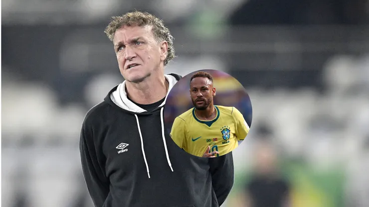 Cuca técnico do Botafogo durante partida contra o Santos/Neymar Jr #10 (Brasil) em ação na partida contra a Noruega (Imagem; Alexandre Loureiro/AGIF/Justin Setterfield/Getty Images)