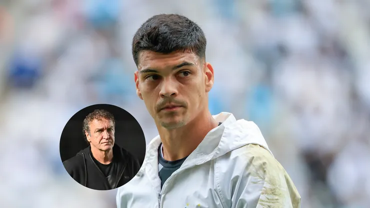 Gabriel Brazão goleiro do Santos durante partida contra o Coritib/Cuca técnico do Santos durante partida contra o Deportivo Cuenca (Imagem: Marcello Zambrana/AGIF/Jota Erre/AGIF)