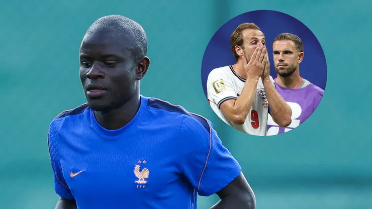 Kanté puxa a fila de prováveis despedidas da Copa em França x Inglaterra. Fotos: Buda Mendes e Richard Pelham/Getty Images