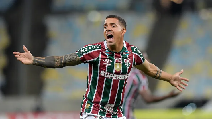 RJ - RIO DE JANEIRO - 09/04/2024 - COPA LIBERTADORES 2024, FLUMINENSE X COLO-COLO - David Terans jogador do Fluminense durante partida contra o Colo-Colo no estadio Maracana pelo campeonato Copa Libertadores 2024. Foto: Thiago Ribeiro/AGIF