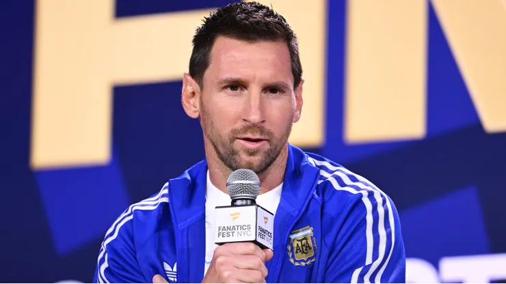 Lionel Messi durante evento da final da Copa do Mundo de 2026.