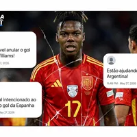Gol anulado da Espanha gera reclamações nas redes: "Tentaram ajudar a Argentina"