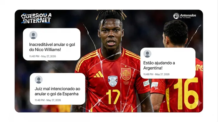 Gol anulado da Espanha gera reclamações nas redes: "Tentaram ajudar a Argentina"