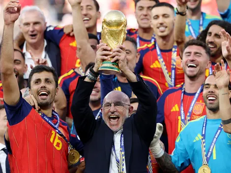 Técnico da Espanha comemora título da Copa do Mundo