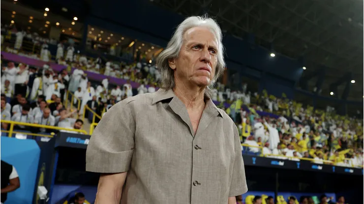 RIYADH, SAUDI ARABIA - MAY 16: Jorge Jesus, Head Coach of Al Nassr, looks on prior to the AFC Champions League 2 Final between Al Nassr and Gamba Osaka at King Saud University Stadium on May 16, 2026 in Riyadh, Saudi Arabia. (Photo by Yasser Bakhsh/Getty Images)