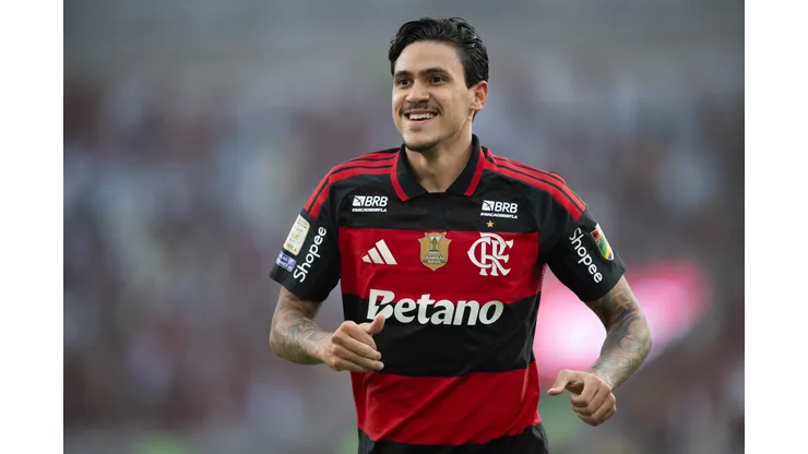 RJ - RIO DE JANEIRO - 30/05/2026 - BRASILEIRO A 2026, FLAMENGO X CORITIBA - Pedro jogador do Flamengo comemora gol durante partida contra o Coritiba no estadio Maracana pelo campeonato Brasileiro A 2026. Foto: Jorge Rodrigues/AGIF
