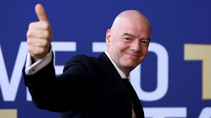 EAST RUTHERFORD, NEW JERSEY - JULY 19: FIFA President Gianni Infantino arrives at the stadium before the FIFA World Cup 2026 Final match between Spain and Argentina at New York New Jersey Stadium on July 19, 2026 in East Rutherford, New Jersey. (Photo by Florencia Tan Jun/Getty Images)